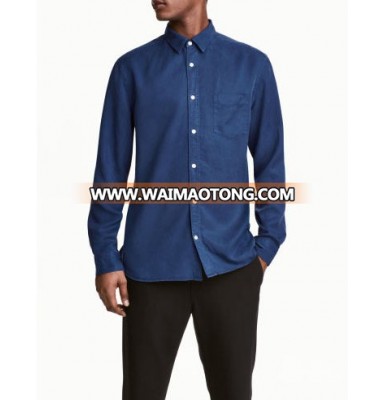 Men's Lightweight Cotton Denim Long Sleeve Shirt for Autumn Winter