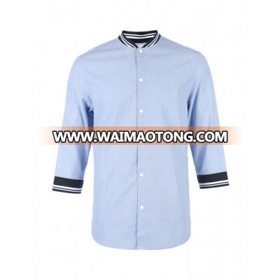 new model fashionable style ribbon neck shirts picture for male