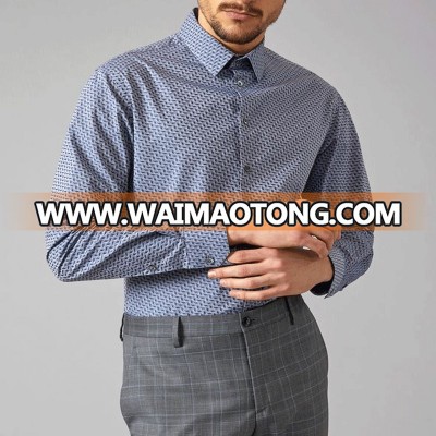 Chinese Factory Designer Latest Slim Fit Formal Custom Men's Shirt